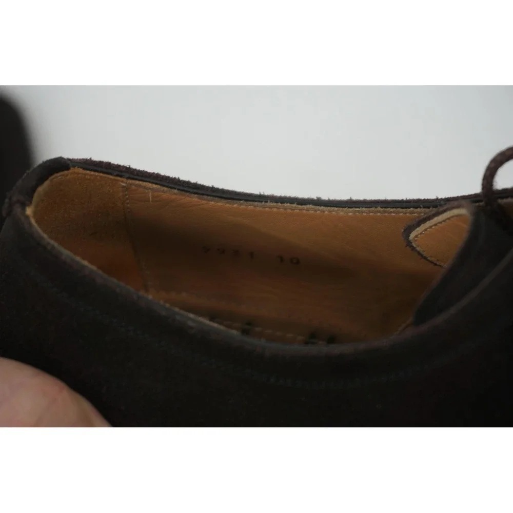 Calzoleria Harris Shoes Brown‎ Suede Derby Dress Barneys NY Italy Men's Size 10